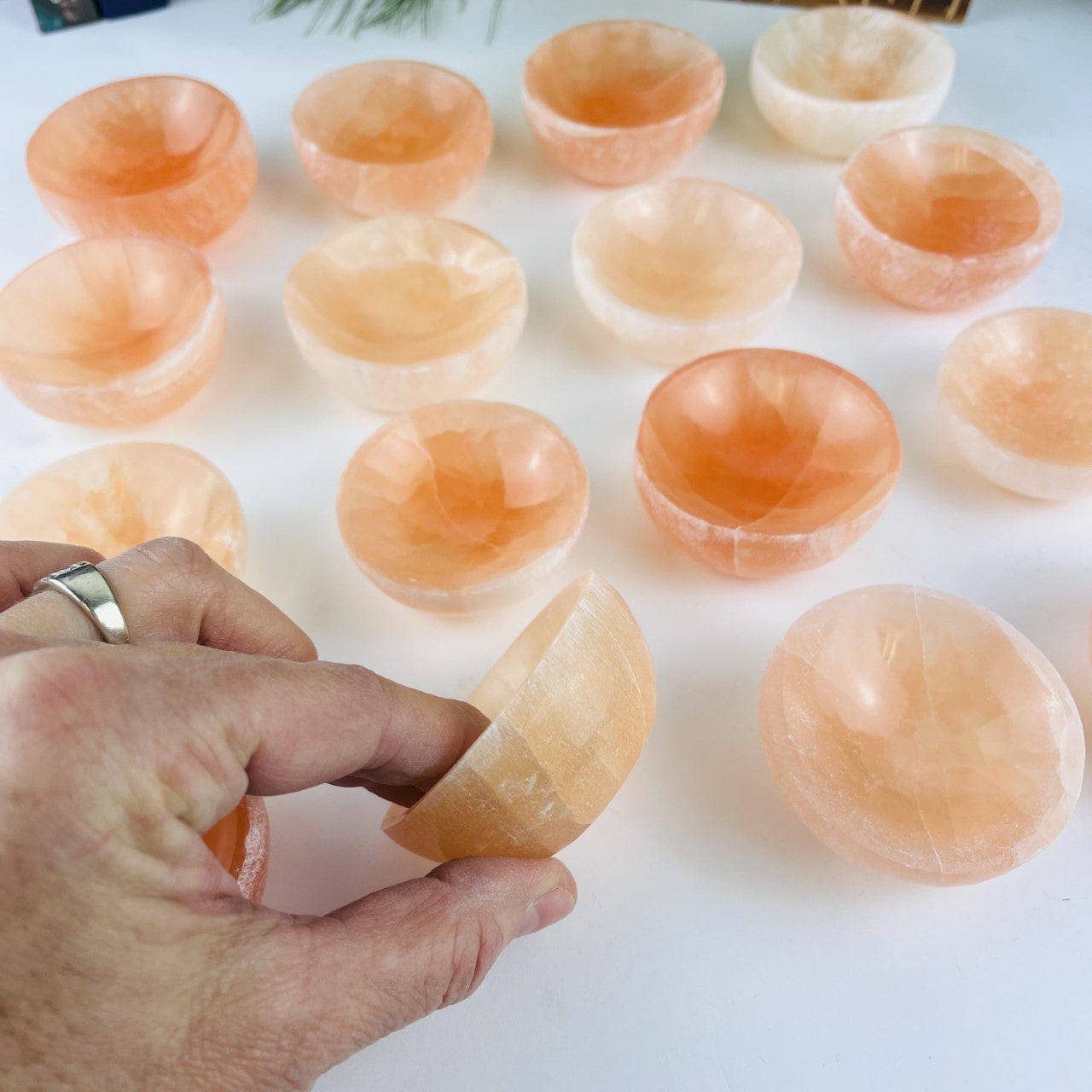 Crystal Orange Selenite Bowl- 6CM