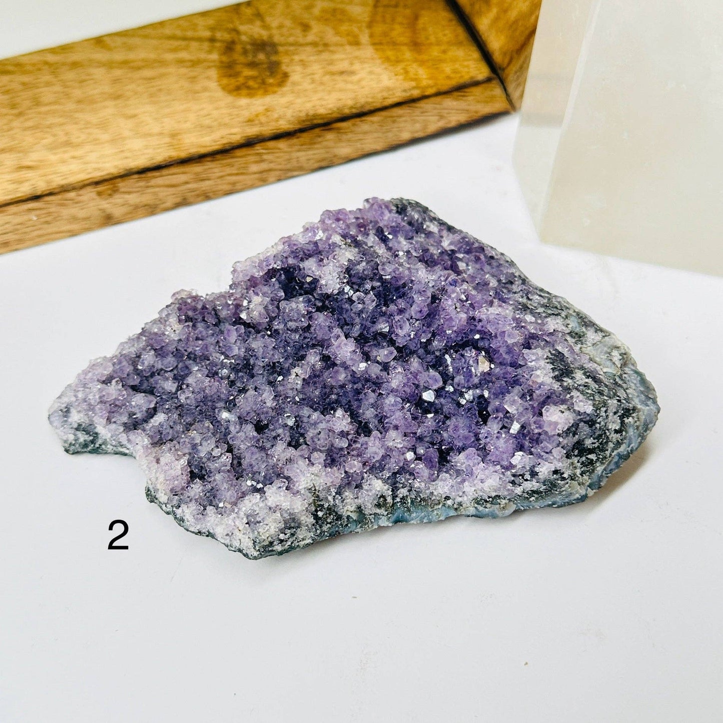 Amethyst Crystal Cluster with Calcite Specimen