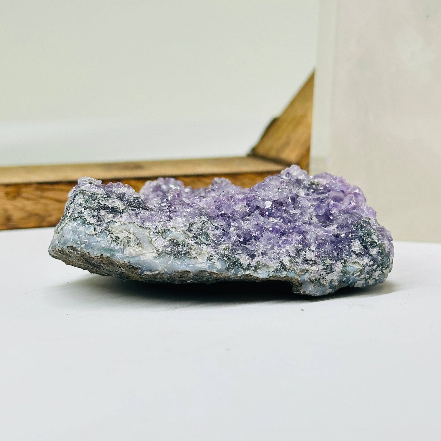 Amethyst Crystal Cluster with Calcite Specimen