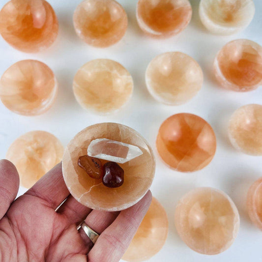 Crystal Orange Selenite Bowl- 6CM