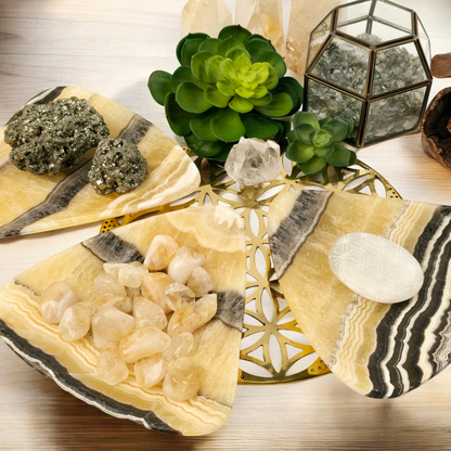 Mexican Onyx Triangle Bowl - Crystal Dish