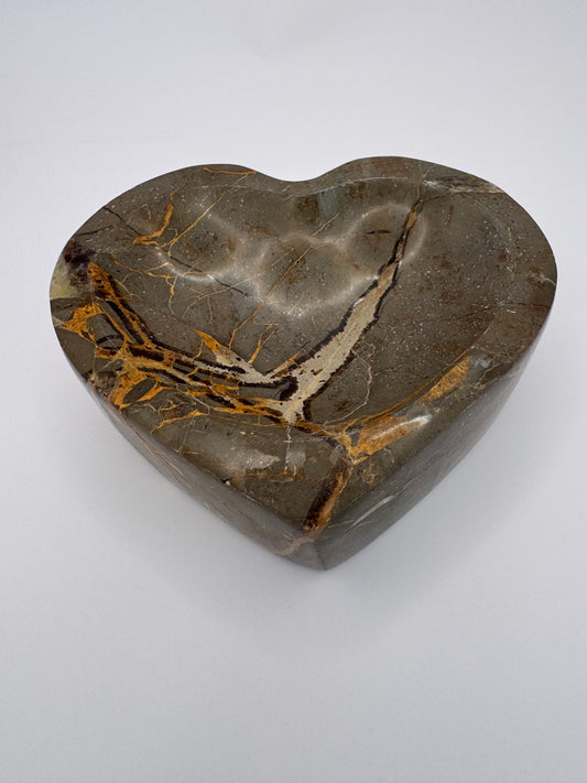 Crystal Septarian Heart Polished Bowl