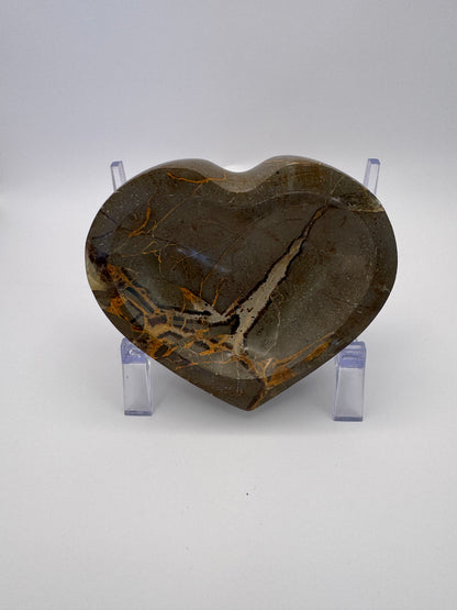 Crystal Septarian Heart Polished Bowl