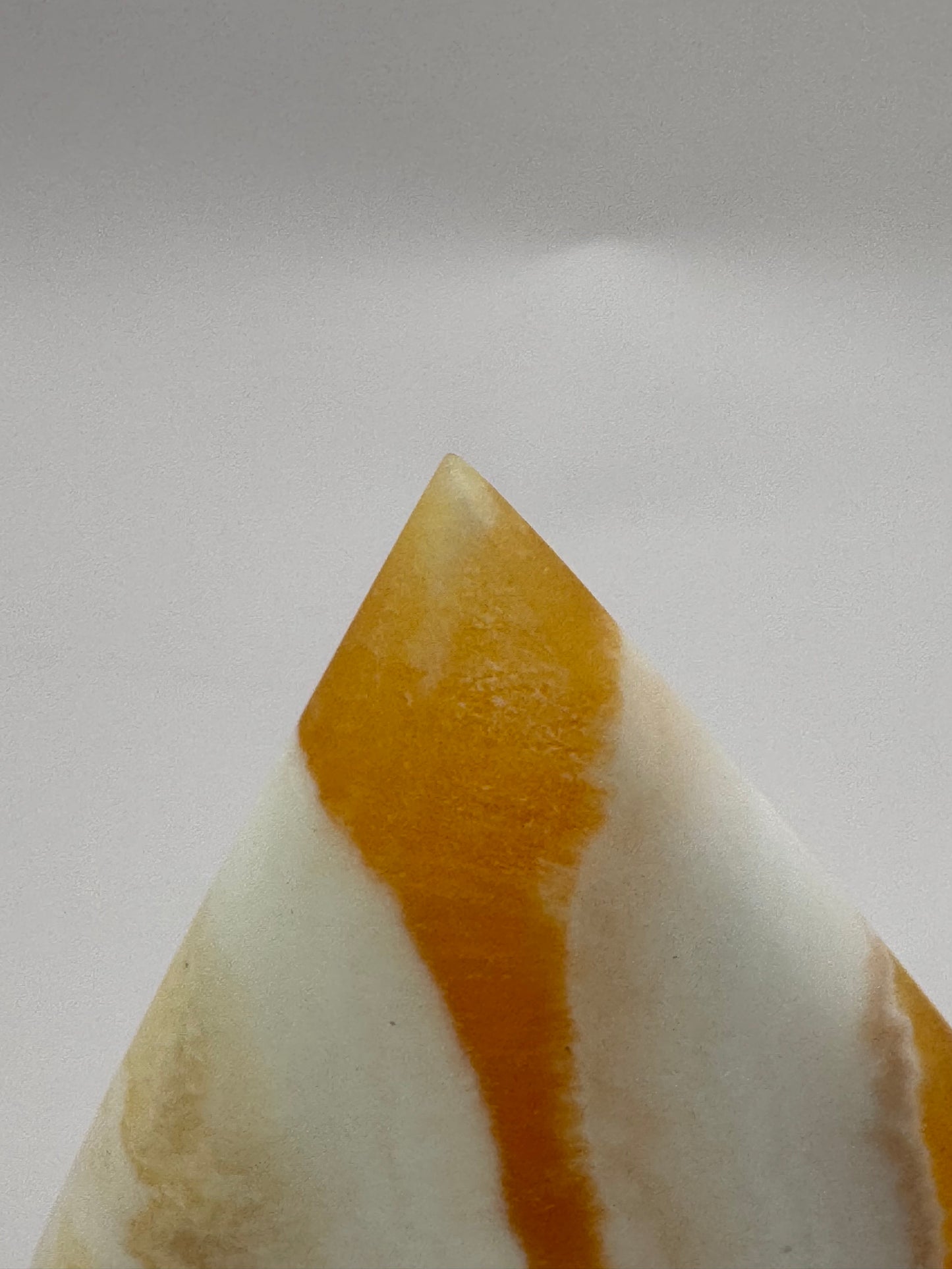 Banded Orange Calcite Crystal Point