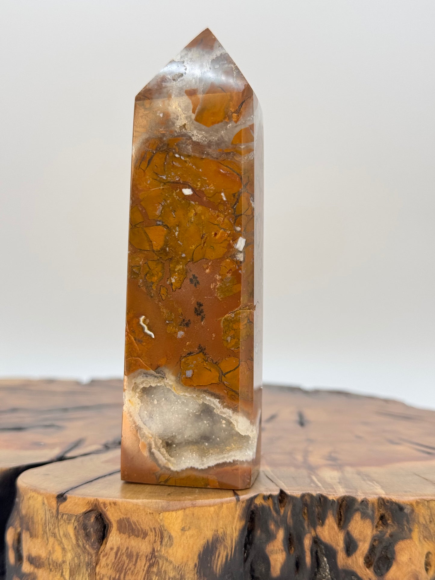 Mosaic Jasper Druzy Tower