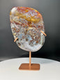 Stunning Blue Agate with Jasper Freeform for Brazil with Stand
