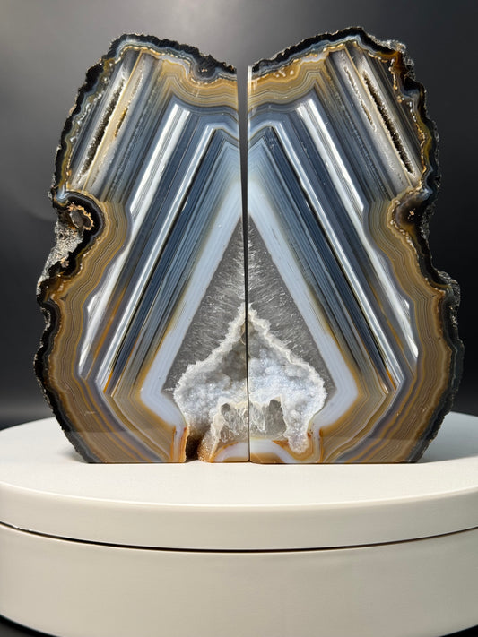 Brazilian Agate Bookends
