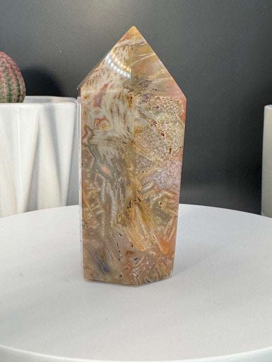 Brazilian Sagenite Agate Tower