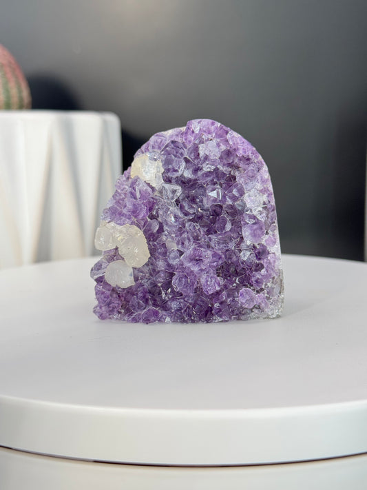 Amethyst with Calcite Cut Base