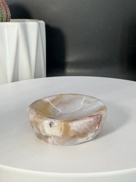 Small Flower Agate Bowl