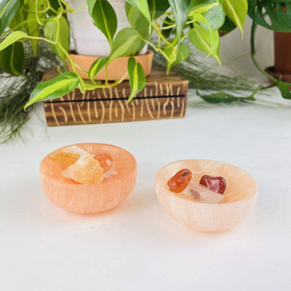 Crystal Orange Selenite Bowl- 6CM
