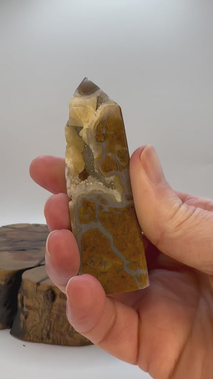 Mosaic Jasper Druzy Tower